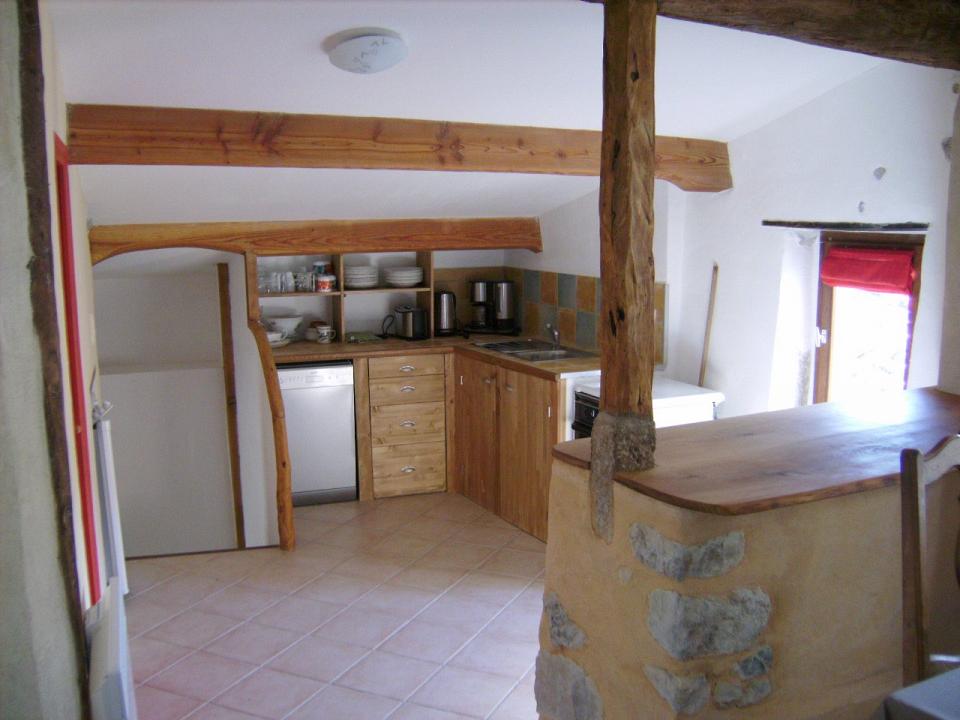 The kitchen area